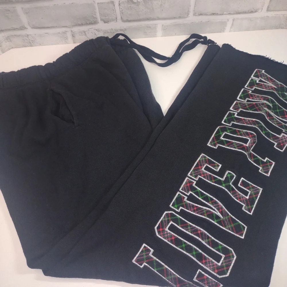 Xs/XP Black Love PINK Sweatpants - Picture 9 of 9